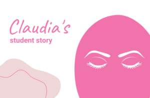 Claudia's eyebrow wax and tint student story