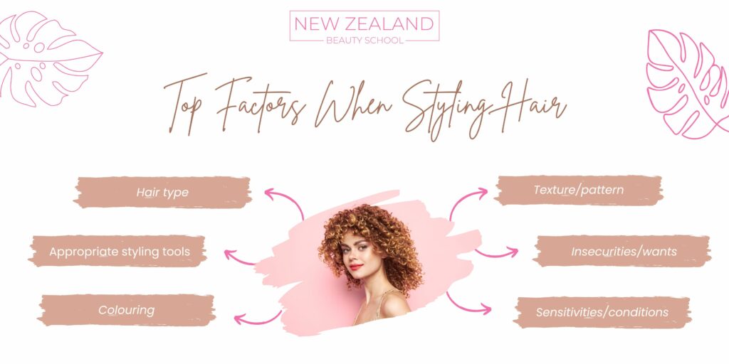 Top factors when styling hair infographic