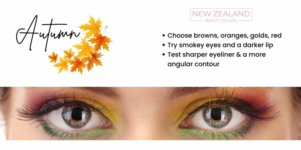Autumn makeup infographic