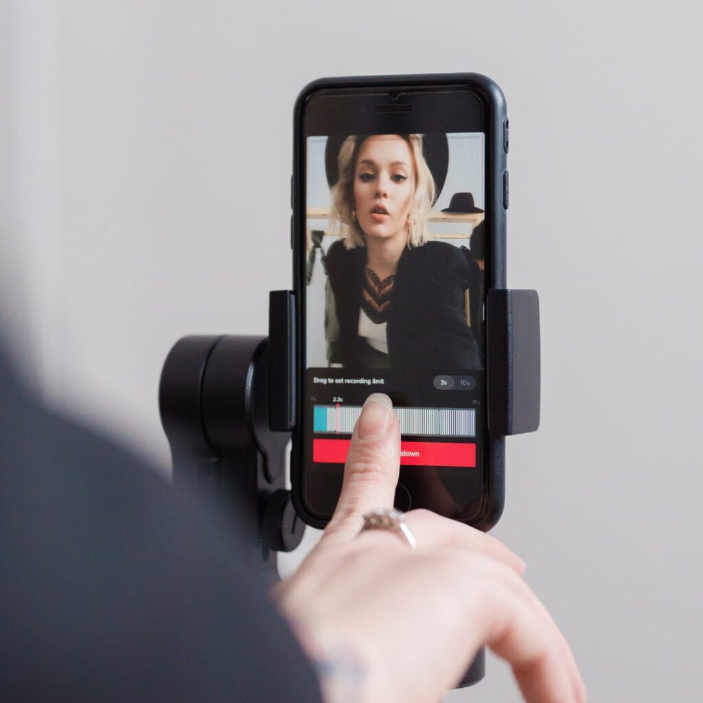 Recording a tiktok
