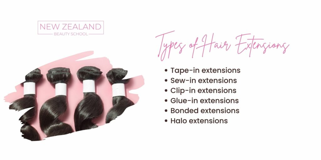 Types of hair extensions infographic