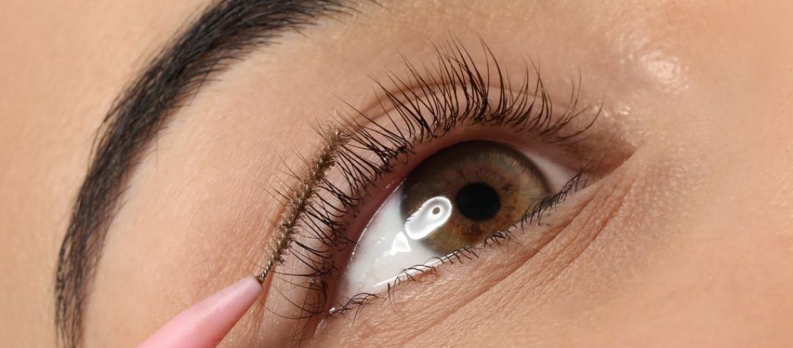 Eyelash being brushed